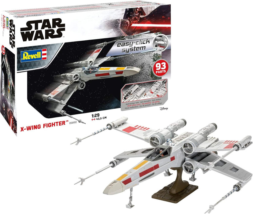 Revell 06890 Easy Click 1:29 - Star Wars X-Wing Fighter Plastic Model Kit - White