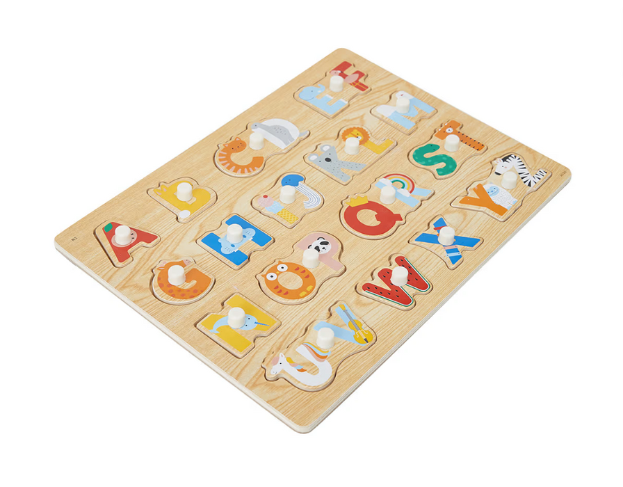 Wooden Alphabet Peg Puzzle 18m+